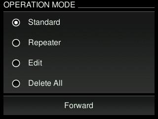 Mode selection After programming or pressing the reset button (R), you return to the mode selection: Standard: Select "Standard, to access standard operation.
