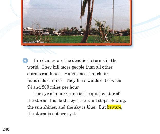 Super Storms Main idea and details Q1. What is the main idea of the text?