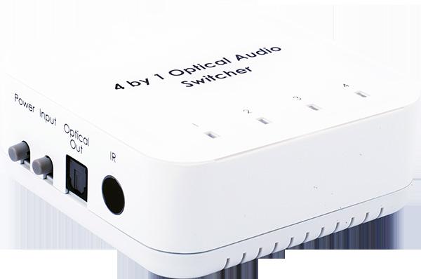 AV Distribution DCT-17 DCT-23 4-Way Digital Audio Switcher Switch between 4 optical