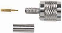 Order mfg. part no. CTR-8556-01 crimp tool separately; go online or call. Fig. 5 Fig. 6 Fig. 7 7056 7057 75-OHM TNC PLUGS Fig. RG/U Jacket O.D. Stock No. 9 249 CPMC-TNC-59/62* 1 59, 62 0.220-0.