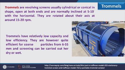 (Refer Slide Time: 15:08) And screening can be carried out dry or wet.