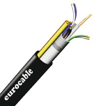 Multisignal CAT with Power The eurocable multisignal Hybrid cable with 1 Cat6 cable and power supply are designed to answer the growing needs to run ethernet and power with one cable.