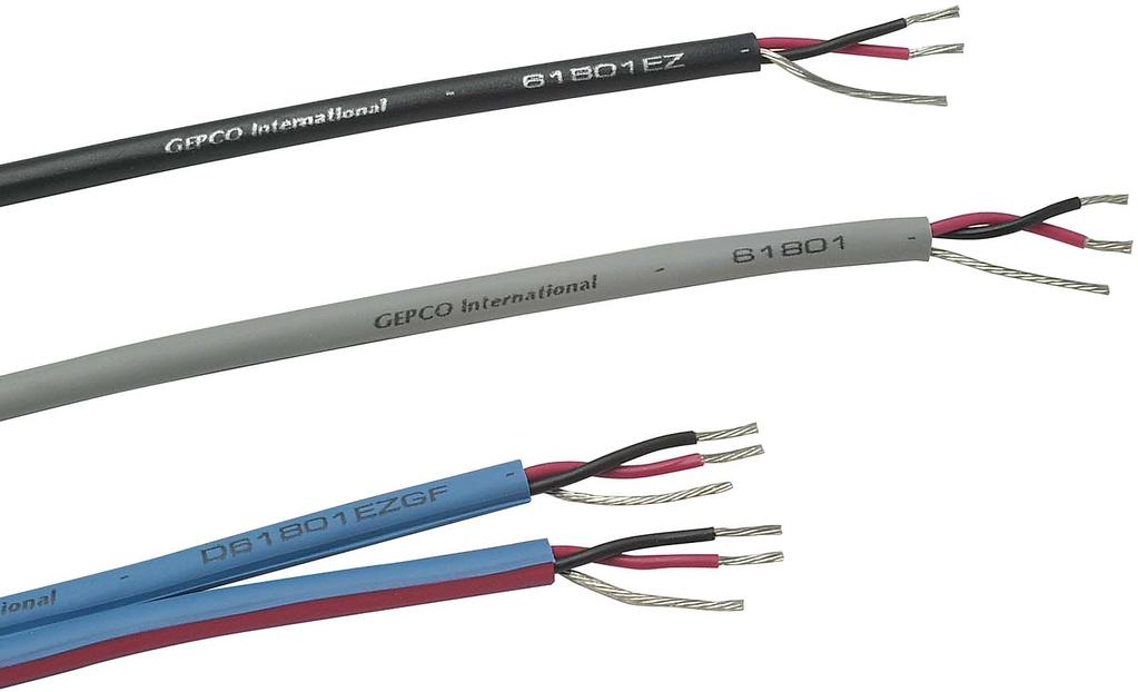 10 Analog Audio Cables Single & Dual-pair: 22 Gage Low Attenuation Low Crosstalk (Dual-pair) Easy to Terminate Polyethylene, Teflon, or Halar Dielectric Easy-strip, Bonded Foil Shield (EZ Versions)