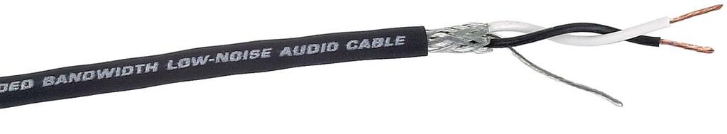 12 Analog Audio Cables X-Band Single-pair Ultra-flexible Oxygen-free, Finely Stranded Conductors High Bandwidth Dielectric Braid Shield with Drain Wire Superior Noise Rejection Easy to Terminate