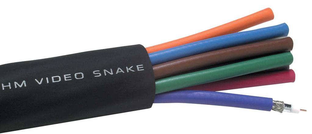 36 Video Cables High Definition Ten-channel Snake Ultra-low Attenuation & Return Loss Precision 75S Impedance 3GHz Bandwidth for HDTV High Velocity of Propagation Flexible Gas-injected Foam