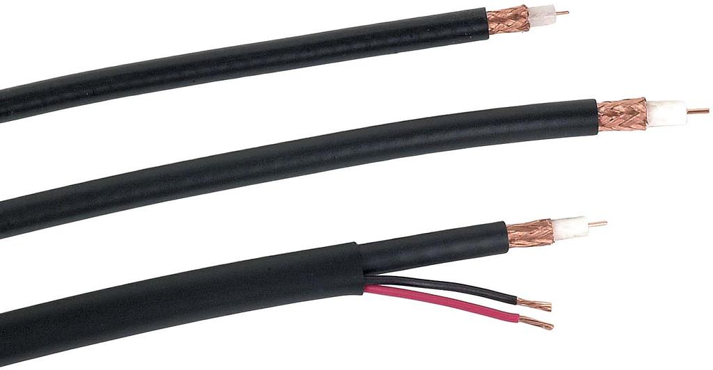 43 Conventional Analog Coax Low Attenuation & Return Loss Precision 75S Impedance 1GHz Bandwidth High Velocity of Propagation (Except VJ59U) Gas-injected Foam Polyethylene, Foam Teflon, or Solid