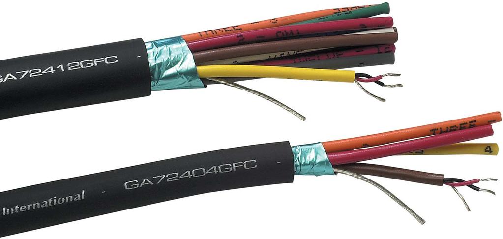 5 Multi-pair: Gep Flex 24 Gage Low Attenuation & Crosstalk Flexible Easy to Terminate Polyethylene Dielectric Easy Strip Bonded Foil Shield Individually Shielded & Jacketed Pairs Color Coded &