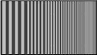 Typical luminance nonlinear distortions will result in a loss of grey-scale distinctions, which means that detail is loss. Each of the vertical bars should have distinctive brightness level.