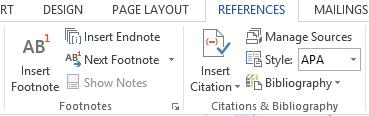 References Features within Word 2013 1.