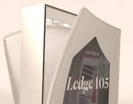 Ledge 105 Ledge 105 is a double-sided LED lightbox that uses ultra-bright LED modules and an innovative magnetic display system.
