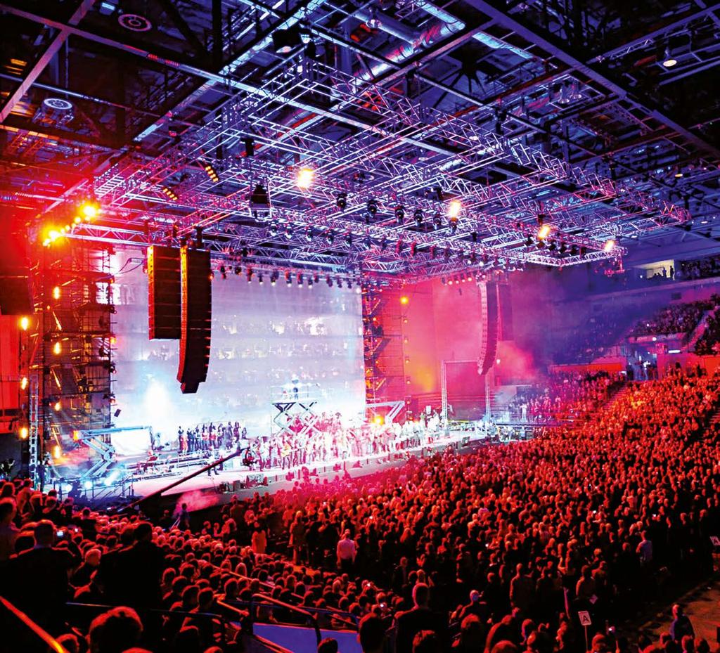 reaches its stunning conclusion or it can transform your arena or stadium into a giant stage