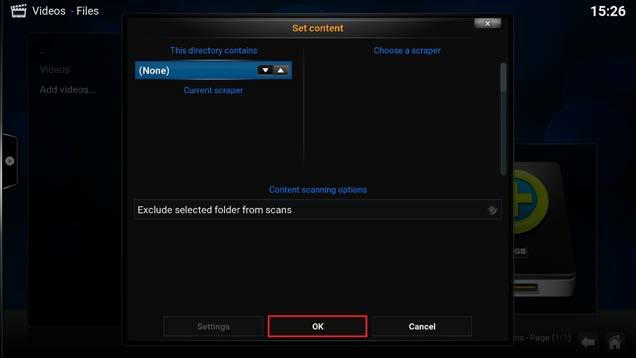 By default Kodi will leave the name of the media source the same as your original media directory.