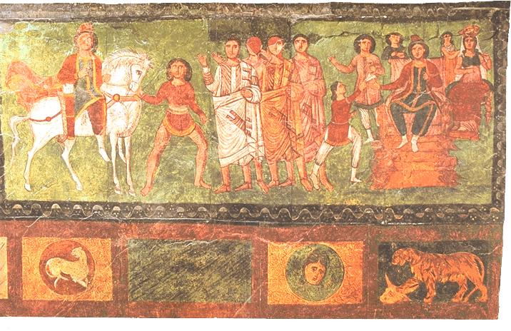 how Early Christian and Byzantine artists used narrative and iconic imagery to convey the foundations