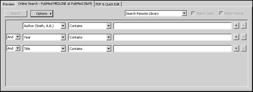 2. Click the Find by Category button (Macintosh) or the Find by button (Windows) to view a list of various categories of databases to help you locate the one that you need.