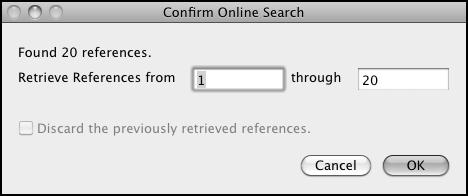 In the second search line, select All Fields from the Field list and type trilobite as the search text. 7. Click Search. This time fewer references are found. 8.