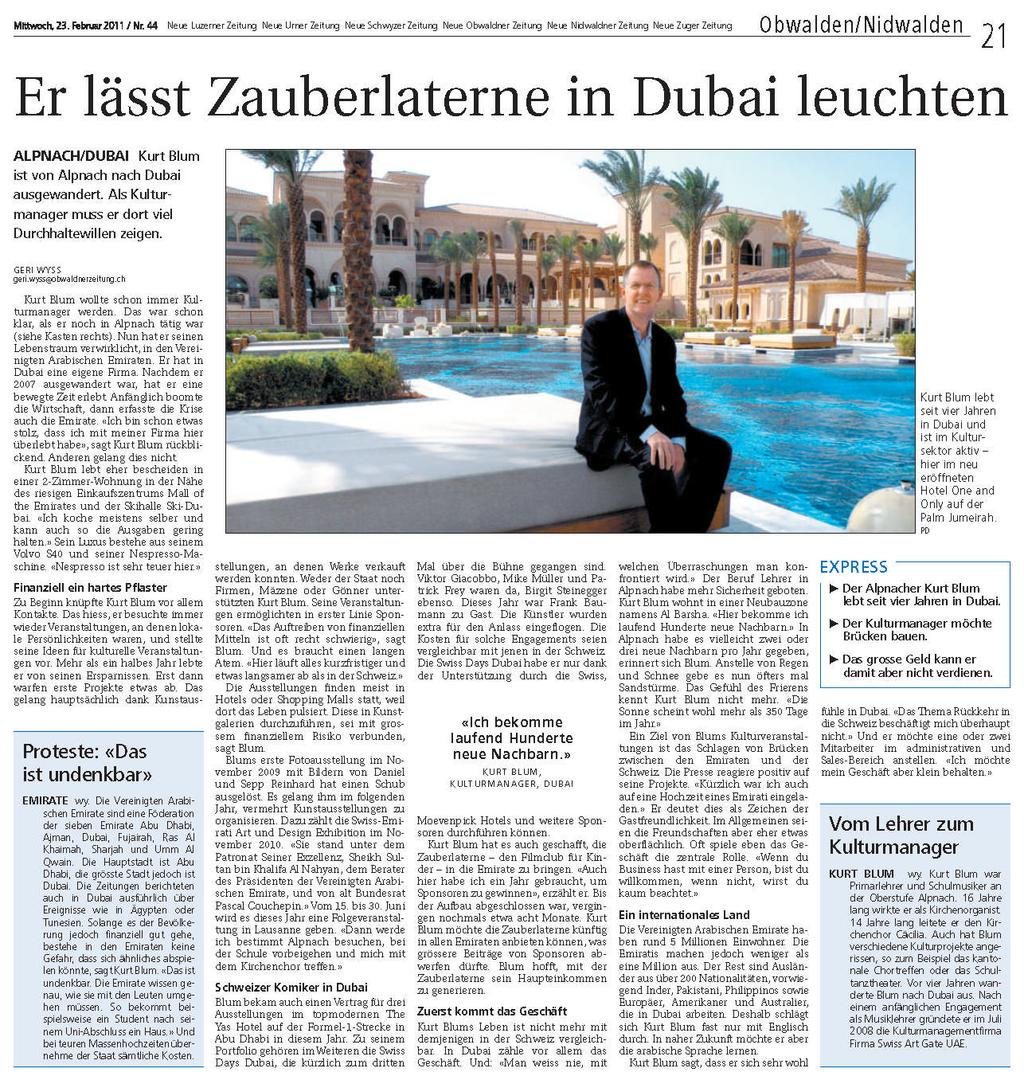 Neue Luzerner Zeitung 23 February 2011