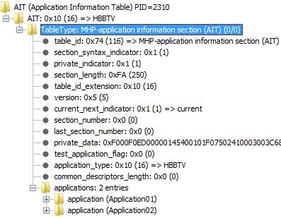 Page 3 of 10 Within the application (inner) descriptor loop an application is identified by the application_descriptor and an application_name_descriptor.