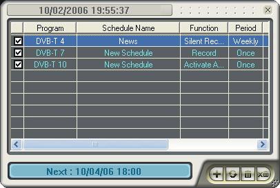 Chapter 10 Scheduler AVerTV 6 The Scheduler allows you to create a list of preset schedules for watching and recording your favorite TV/Radio programs.