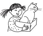Write the words in order. likes Ann ham. cat The in box.