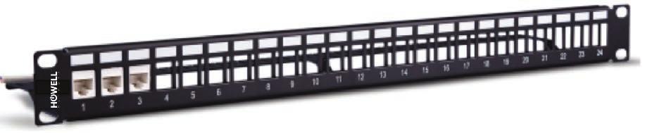 UNLOADED MODULAR PANELS HNMP-24P-BK 24 PORT 19 UNLOADED PANEL Howell Network s modular panels are designed to fit all of our high density keystone jacks and keystone frame products used in Ethernet