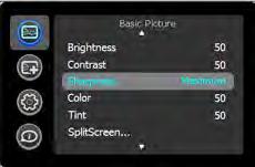 Adjust Sharpness in the Basic Picture menu. Correct image.