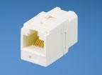 MINI-COM Category 5e UTP Coupler Module RJ45 8-position, 8-wire female to RJ45 8-position, 8-wire female pass-through module provides fast and easy plug and play connection of 6 and 8-position RJ45