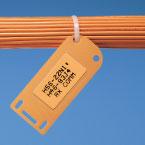 A. Self-Laminating Marker Holders for Large s or Bundles Durable tag to mark a wide range of cables and cable bundles Can be used with printer generated labels or hand-written Attaches easily with