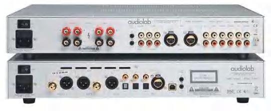 LAB REPORT ABOVE: The 8300CD [lower unit] has XLR and RCA line outs with AES/EBU, two optical, coax and one USB digital input.