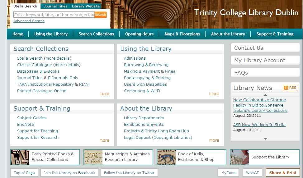 Searching the Library Catalogue www.tcd.