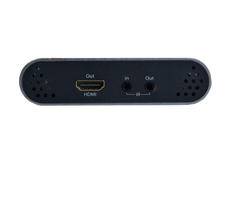 HDMI Out IR In IR Out Figure 4: Receiver (RX) - HDMI Display Output HDMI Out: Connect to your HDMI display here with an