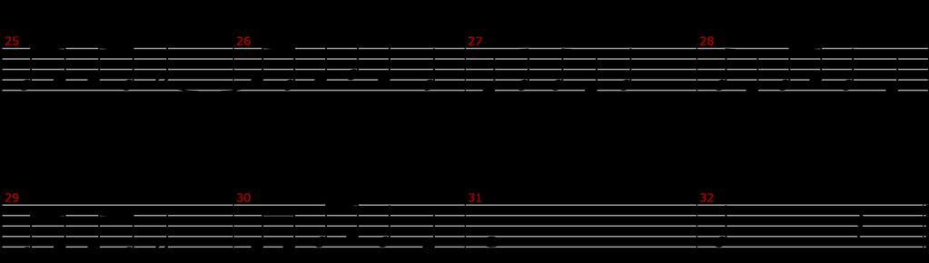 Figure 1: The last eight bars of Strangers in the Night. Variations are a specific type of repetition, in which the original melody is altered in its rhythm, pitch sequence, and/or harmony.
