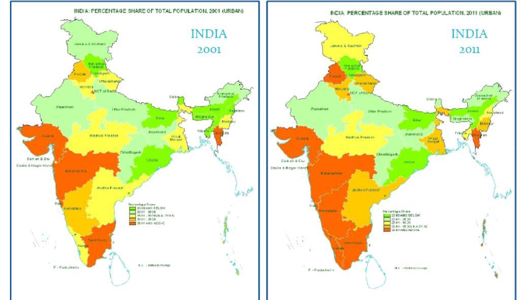Exhibit 39: Urbanisation of India between 21 and 211 - Faster in South India Source: Census 211, Nirmal Bang Institutional Equities Research Exhibit 4: Difference between single screen and multiplex