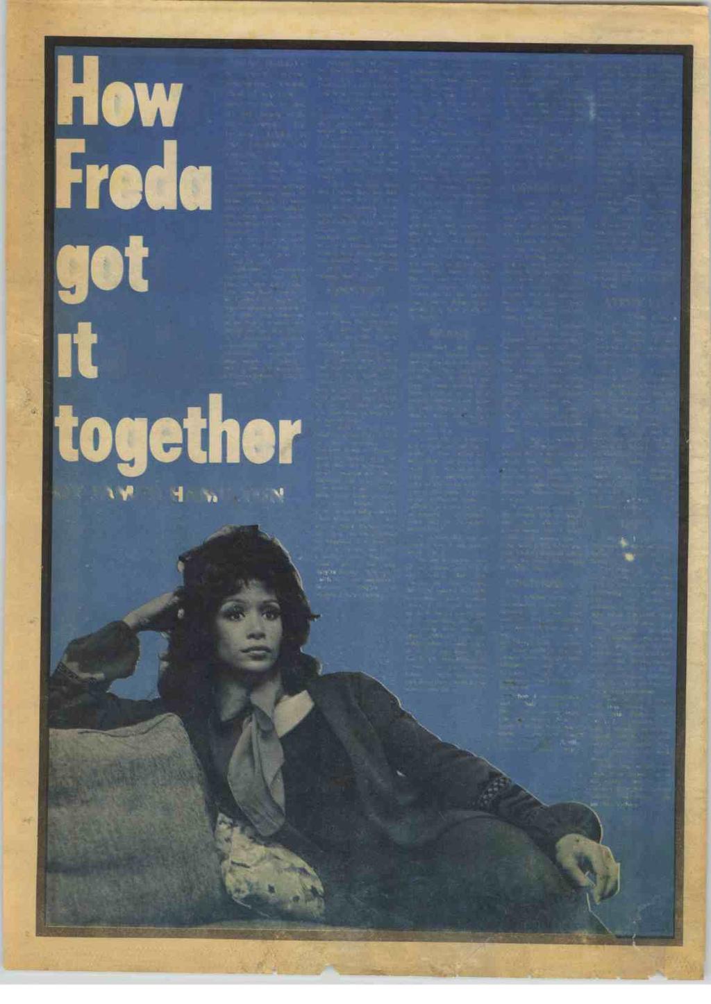 24 RECORD MIRROR, May 15, 1971 How Freda got it togeth "BRIAN Holland is a very nice, easy-going, lovable kind of a person - easy to talk to and to get along with. Nice people.