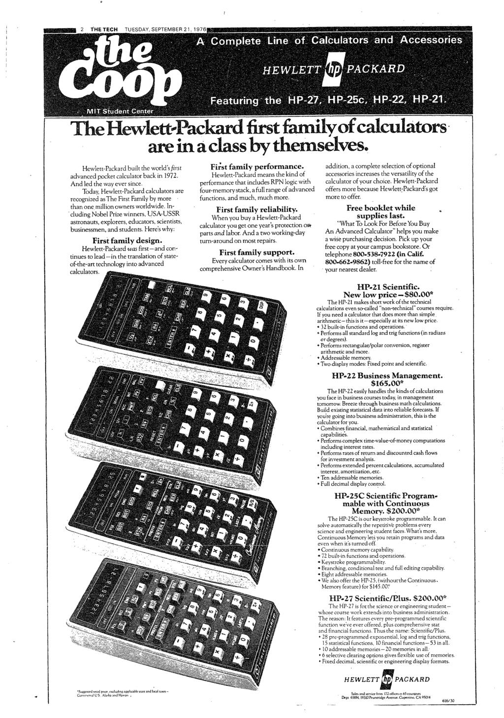 ! The~ewvlett PParar frst so are n aclass by tensh~e~lst. Hewlett-Packard bult the world's frst advanced pocket calculator back n 1972. And led the way ever snce.