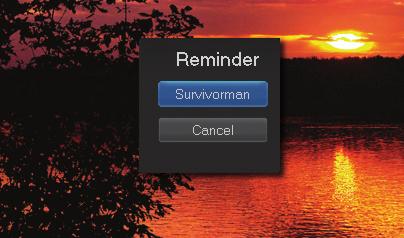 a box will appear on your screen telling you that you have a Reminder. Press INFO to display the Reminder.