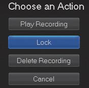 To sort your recordings by any of those categories, press the Left Arrow Key to shift the highlight to the left. Highlight the category you want to use to sort and press OK.