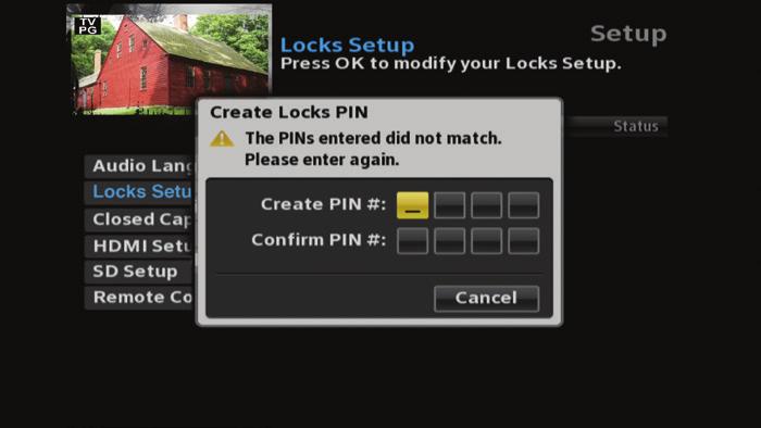 Locks Setup ç The first time you enter Locks Setup, it will prompt you to Create Locks PIN. Enter your desired PIN and keep that in a safe place to refer to later.