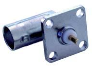 Right angle receptacles, jack (female) > panel mounted > fastening screws see page 407 HUBER+SUHNER type Item no.