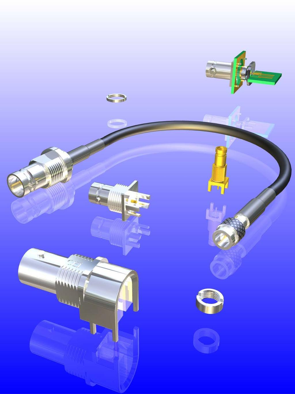 Precision 75 ohm coaxial connectors for 3GHz digital broadcast and video applications including