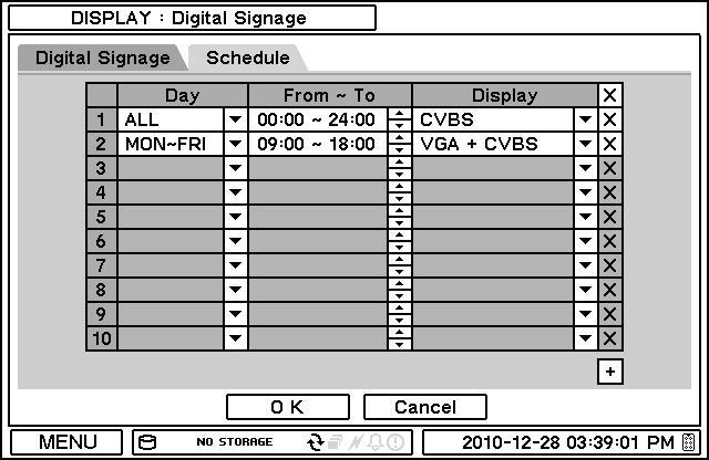 2-3-3. MENU > DISPLAY > CVBS OSD margin: Set OSD margin (position) using. Sequence Interval: Set time interval between cameras under sequence mode.