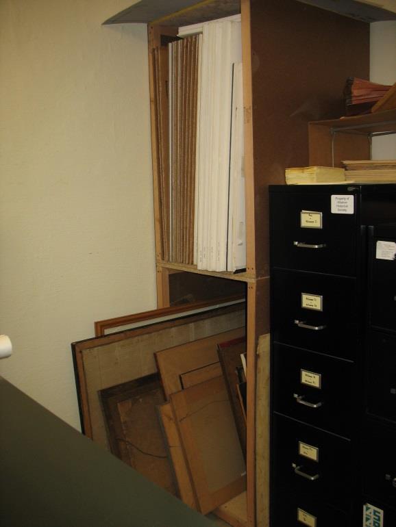 : Large framed items and display boards are now stored in a new unit