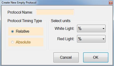 3.1 Creation of a New Protocol Touch button New a window Create New Empty Protocol will appear (Figure 16). Remark: If some protocol has already been loaded or created, close it first by Close button.