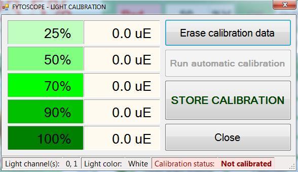 Figure 14 Calibration Assign individual levels of voltage to measured levels of light intensity in µe m -2 s -1. If your device measures in other units, values must be converted.