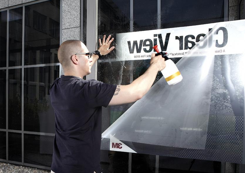 Making a perfect wet applicaton of 3M Scotchcal Clear View Graphic Film 8150 Step 8: