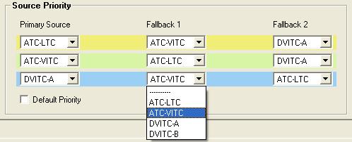 Time Code Insertion: Activating the respective checkboxes will enable the insertion of the different time codes into the converter output.