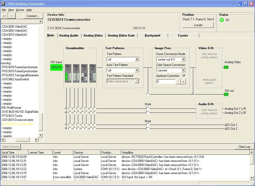GUI Operation All LYNX MiniModules support a computer interface which allows setting the modules parameters using a simple GUI interface.