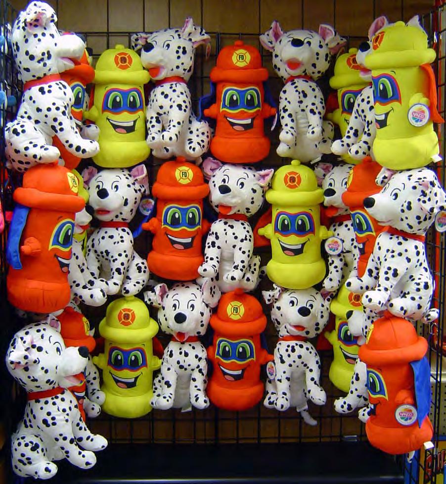 Fireman s Pick-A-Ticket 25c Per Play 30 Assorted Dalmations & Fire Hydrants & 1 Set of