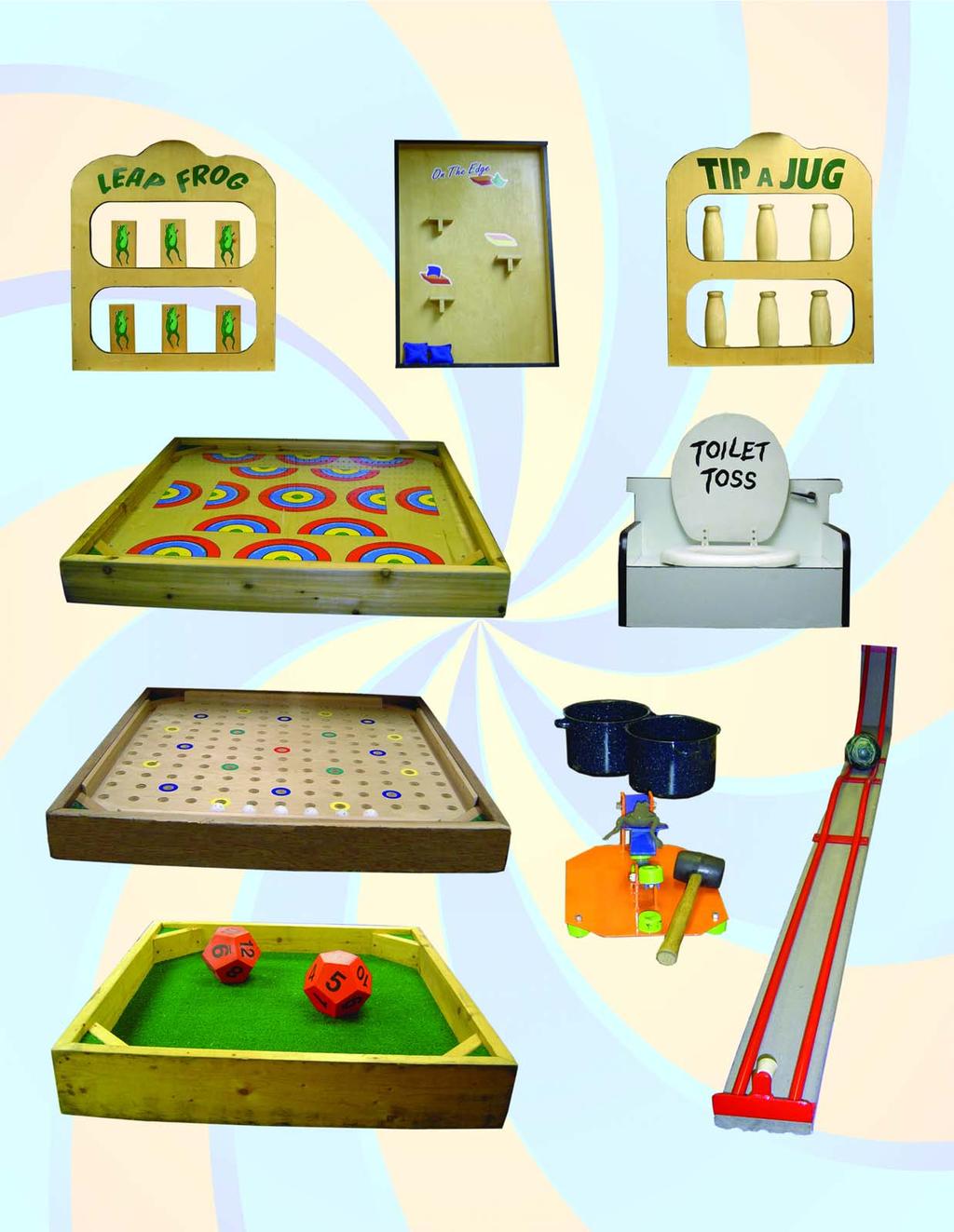 Games Frog Knockdown On The Edge Tip A Jug Rainbow Pitch Toilet