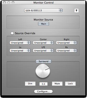 Figure 1.7: The configured Monitor Controller Unleash the DSP Every ULN-8 is based on the 2d processing card and comes with a full +DSP license.