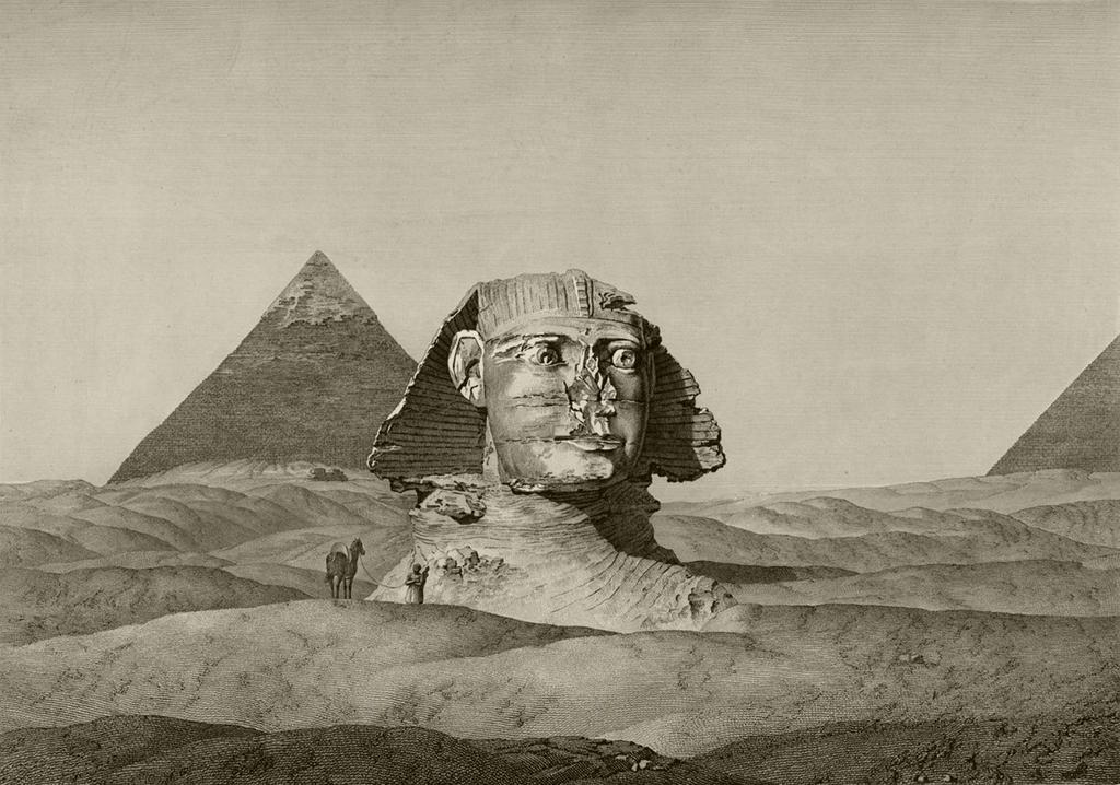 Picture E Picture E is first of all a picture of the Great Sphinx from the Giza Plateau on the bank of the Nile in Giza, Egypt.